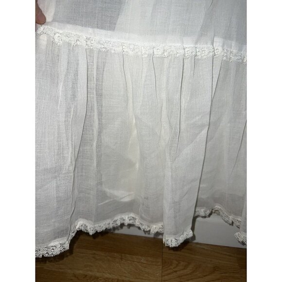 VINTAGE Wedding Dress Prairie Size Small Antique Lace Bridal Ladies Q - Picture 8 of 15